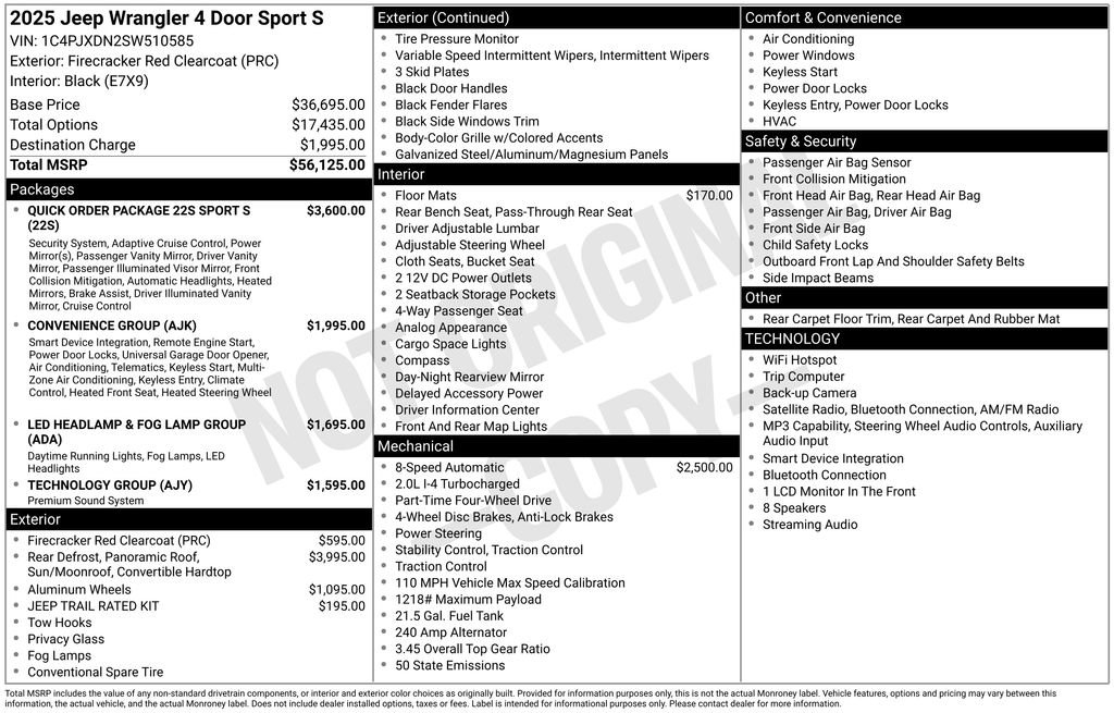 jeep wrangler 4-door 2025 1C4PJXDN2SW510585 image jeep wrangler 4-door 2025 1C4PJXDN2SW510585 image